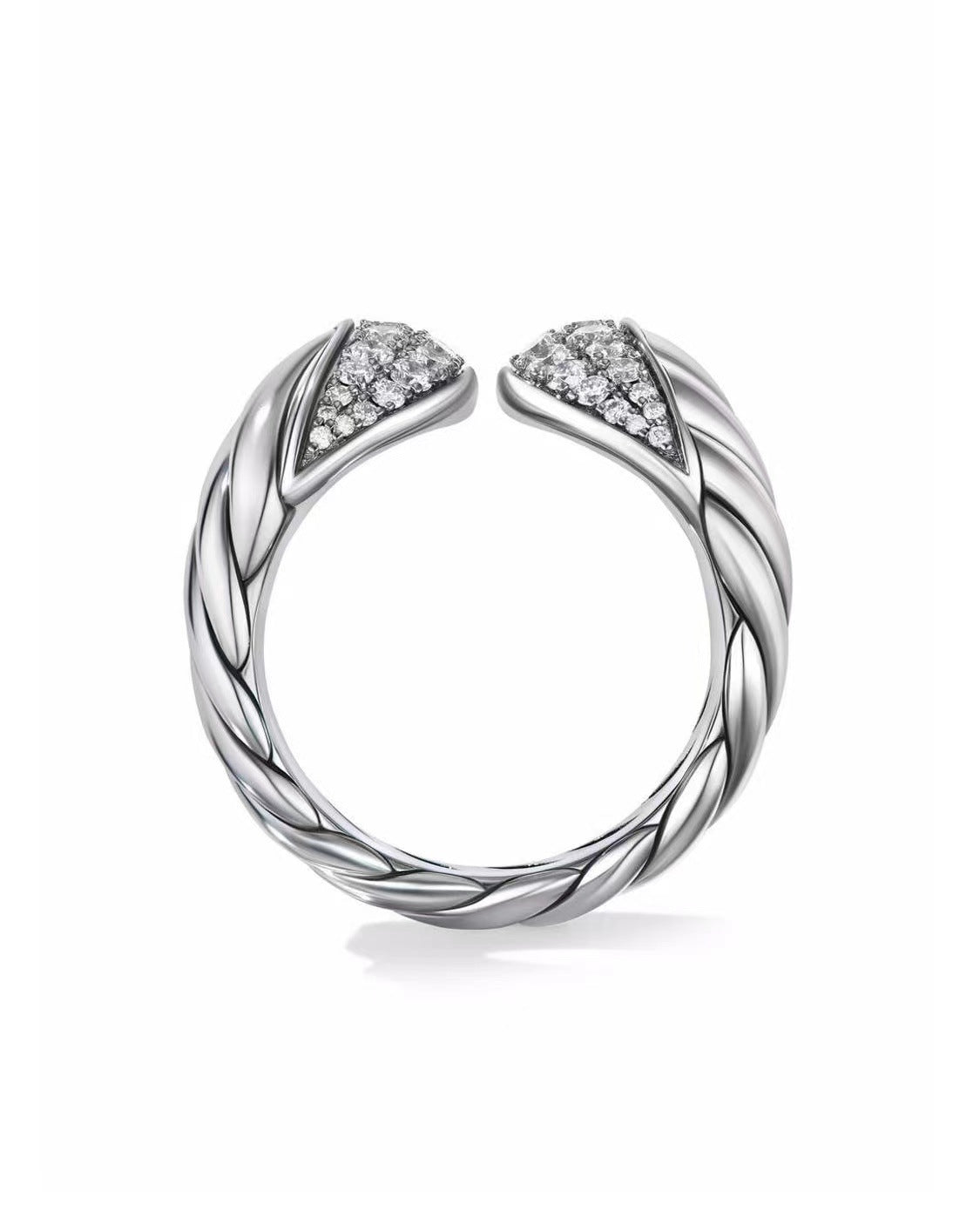 925 Sterling Silver Double - headed Snake Design Ring - Rhyme - and - Chain