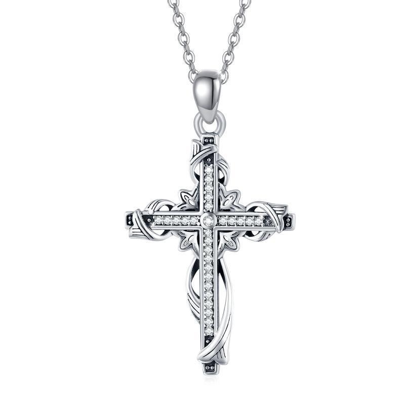 925 Sterling Silver for Women Cross Pendant Cross Jewelry Cross Necklace - Rhyme - and - Chain