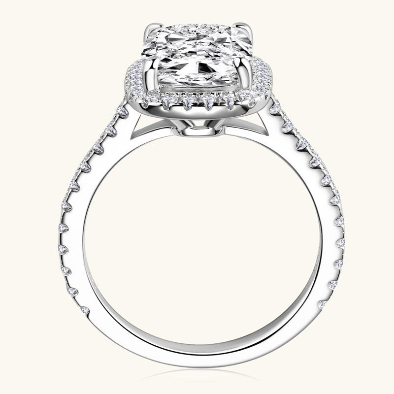 4 Carat Sugar Cube Moissanite Engagement Ring - Rhyme - and - Chain