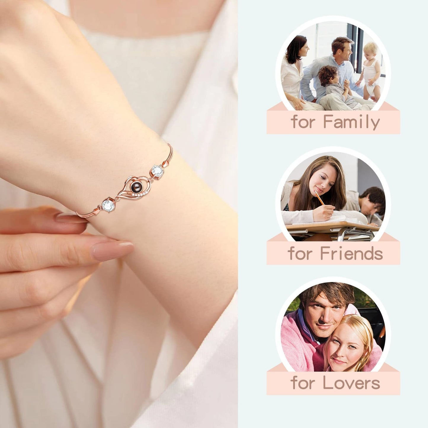 Customized I Love You Nano Projection Bracelet Languages