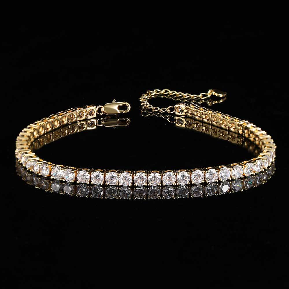 4mm Zircon Tennis Chain Anklet - Rhyme - and - Chain