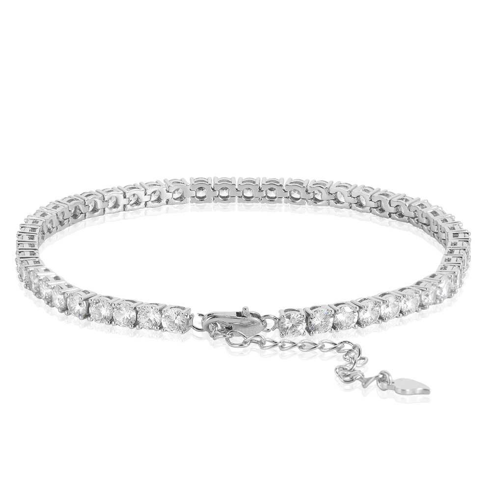 4mm Zircon Tennis Chain Anklet - Rhyme - and - Chain