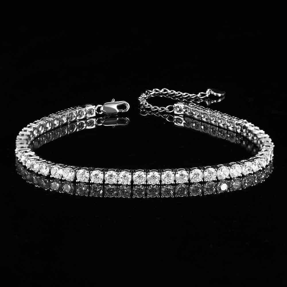 4mm Zircon Tennis Chain Anklet - Rhyme - and - Chain