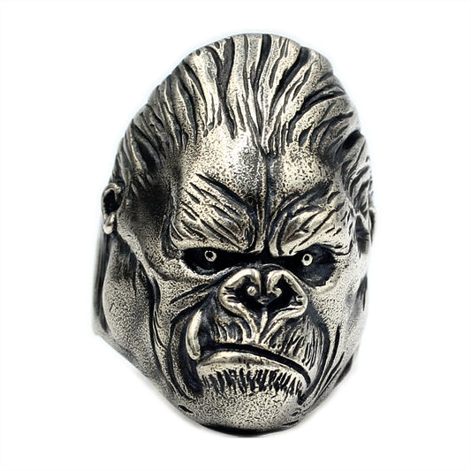 King Kong Ring 925 Sterling Silver Handmade Punk Retro Gorilla