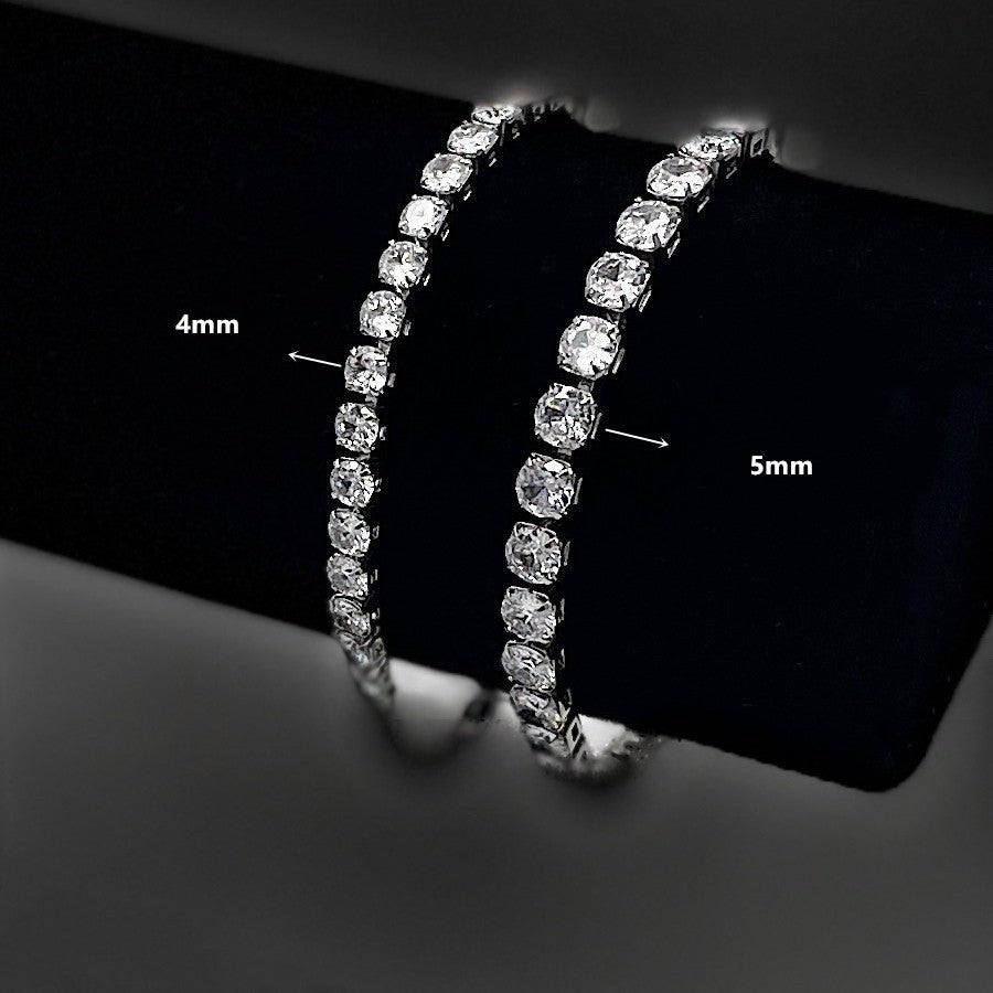 4mm Cubic Zirconia Classic Tennis Bracelet - Rhyme - and - Chain