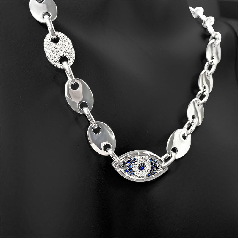 925 silver Temperament Versatile Couple Necklace - Rhyme - and - Chain