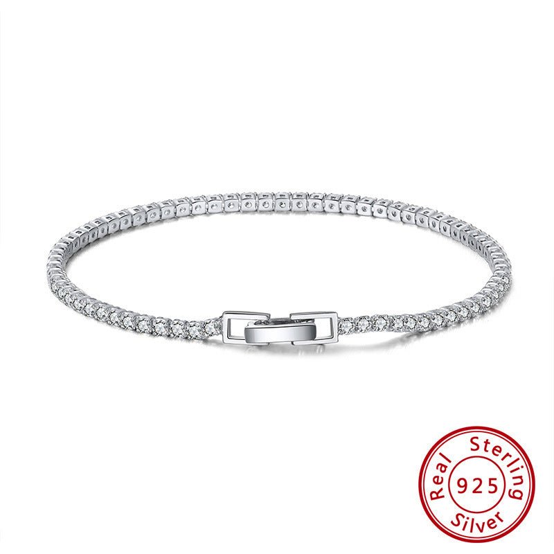 925 Silver Tennis Chain Bracelet - Rhyme - and - Chain