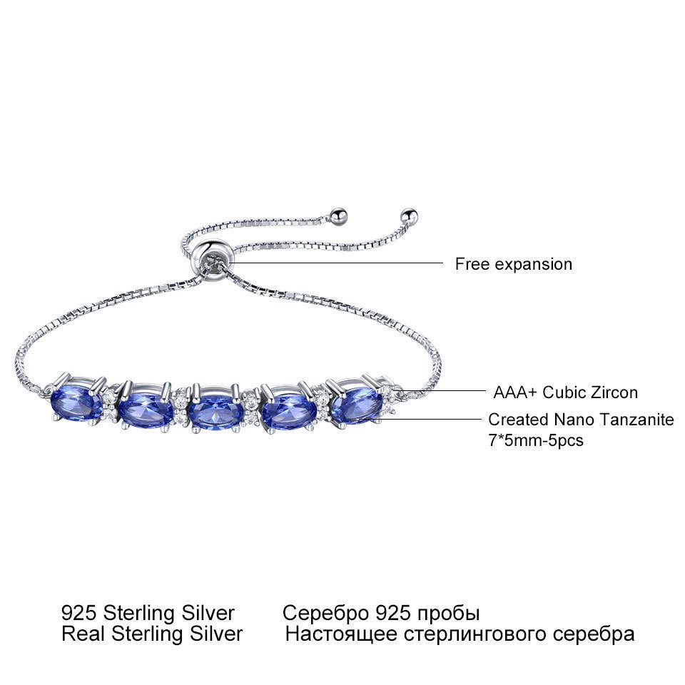 925 Sterling Silver Sky Blue Topaz Bracelet Fashion - Rhyme - and - Chain