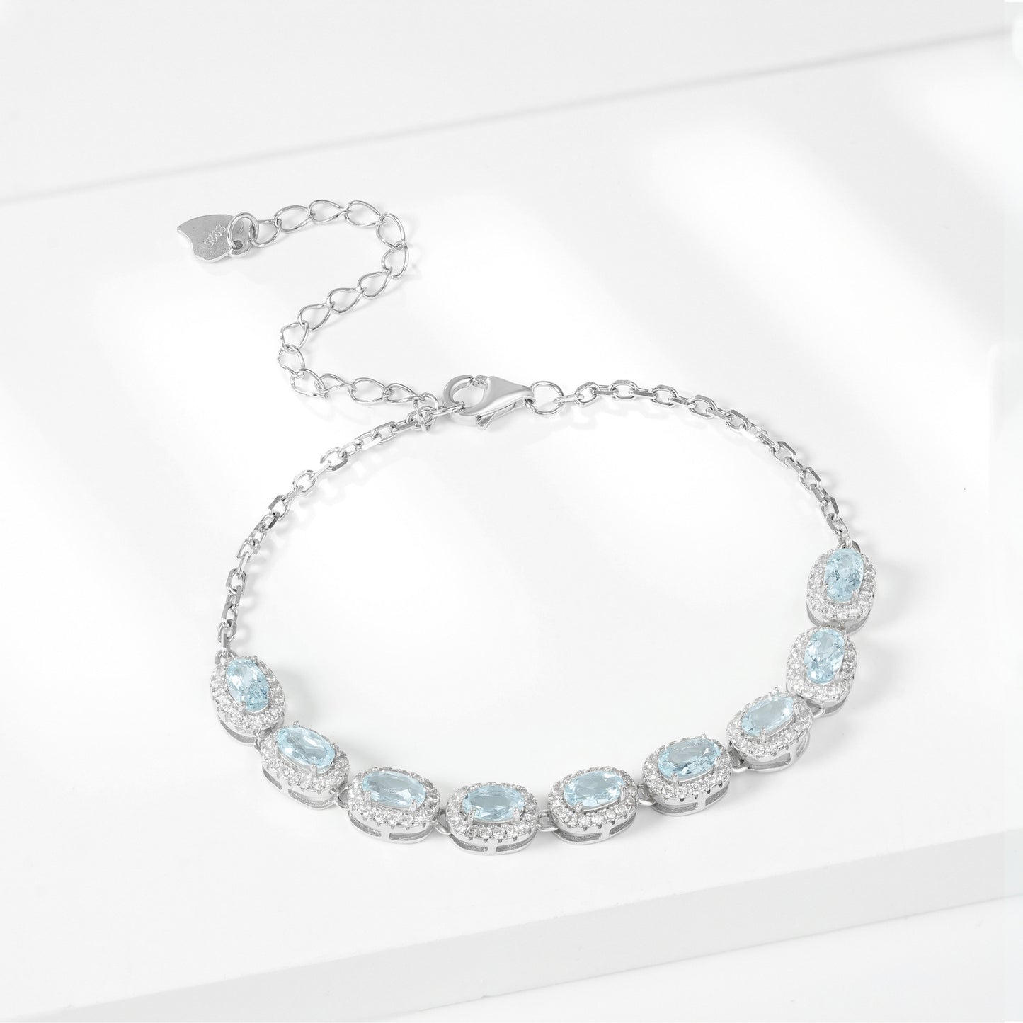 925 Silver Natural Topaz Bracelet