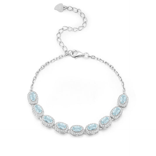 925 Silver Natural Topaz Bracelet