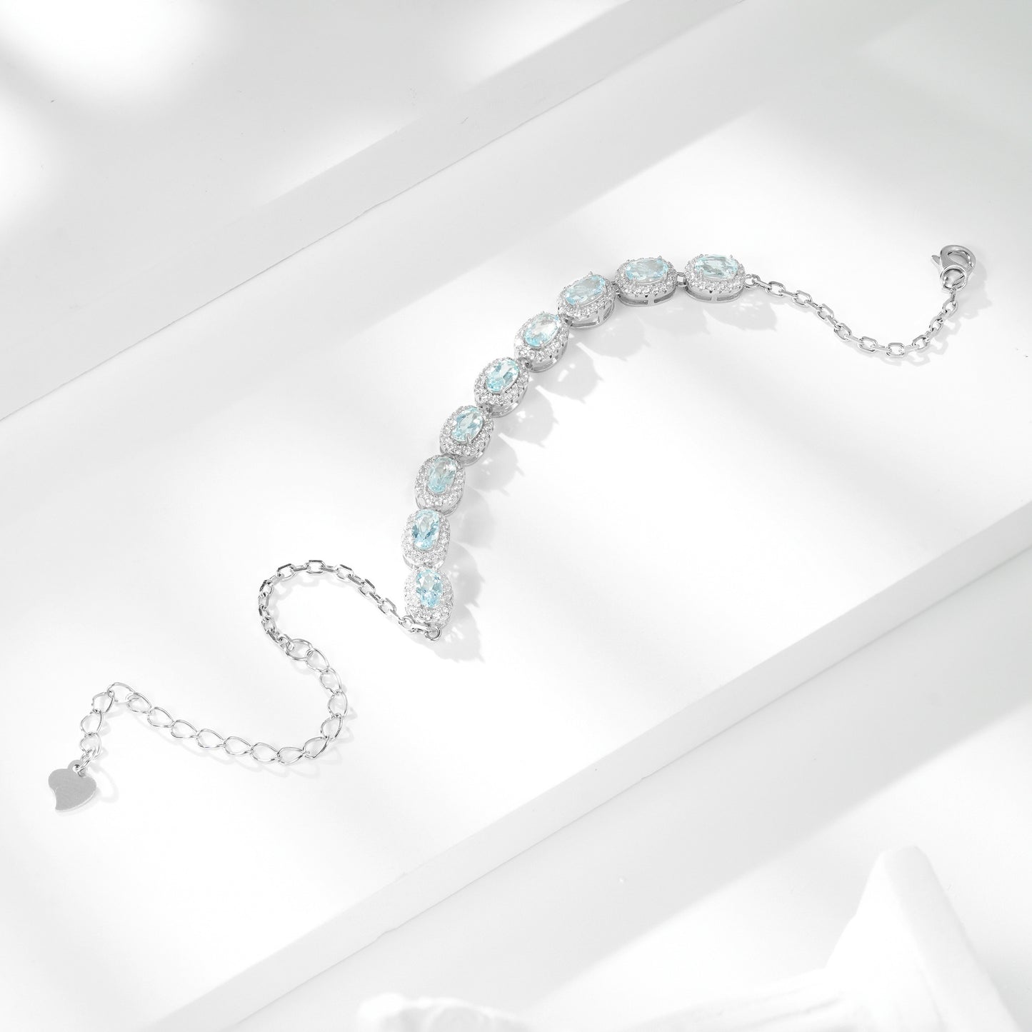 925 Silver Natural Topaz Bracelet