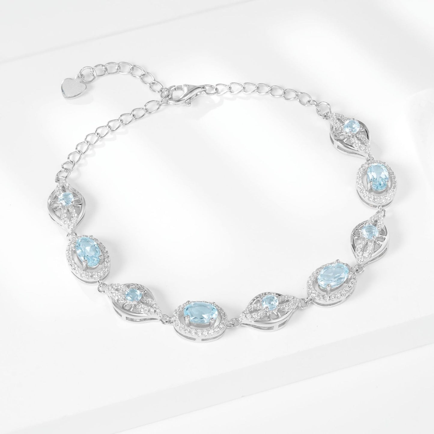 Natural Topaz Bracelet 925 Sterling Silver