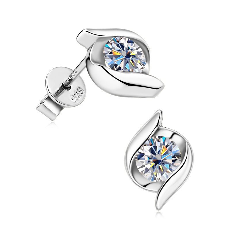 Affordable Luxury Fashion High - grade Moissanite Stud Earrings For Women - Rhyme - and - Chain