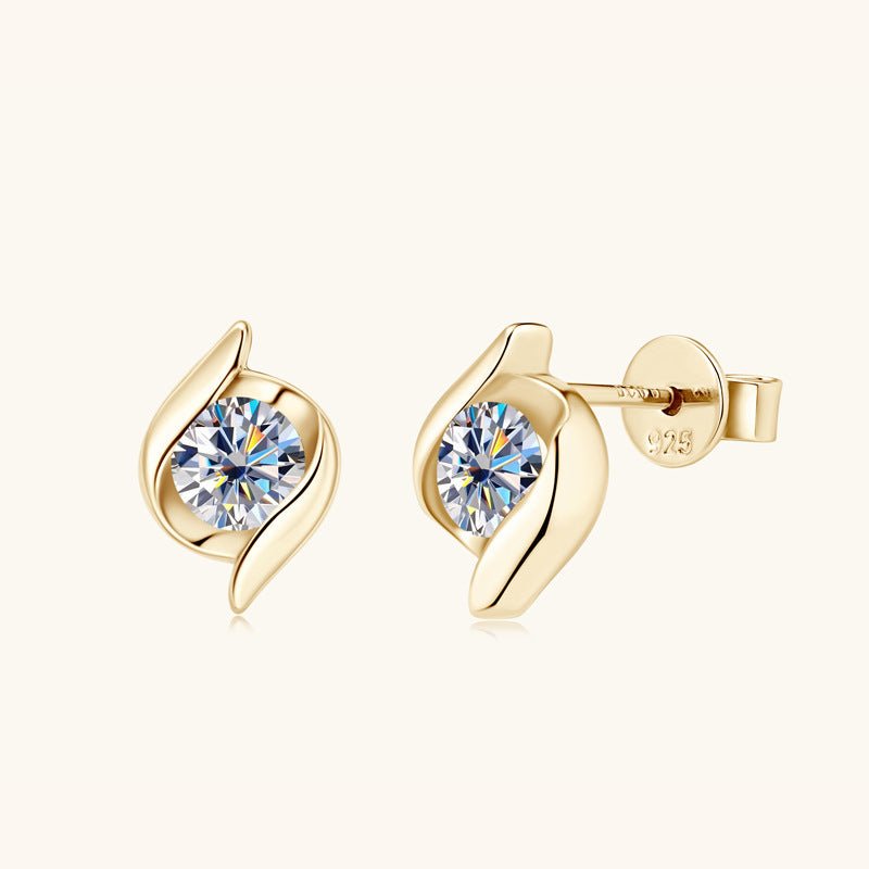 Affordable Luxury Fashion High - grade Moissanite Stud Earrings For Women - Rhyme - and - Chain