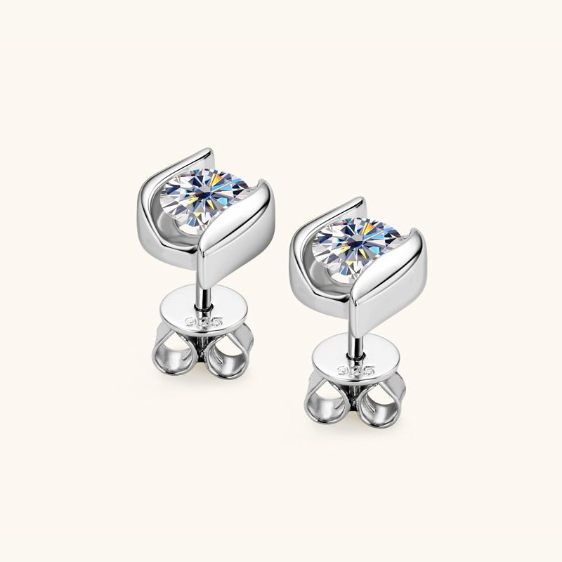 Affordable Luxury Fashion High - grade Moissanite Stud Earrings For Women - Rhyme - and - Chain