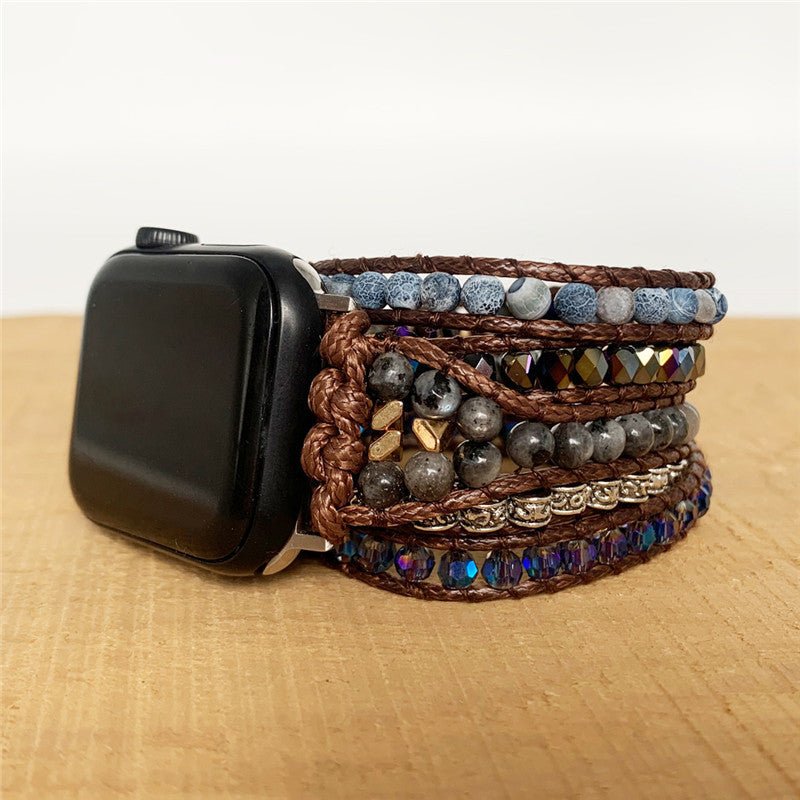 Agate Woven Bohemian Watch Band - Rhyme - and - Chain