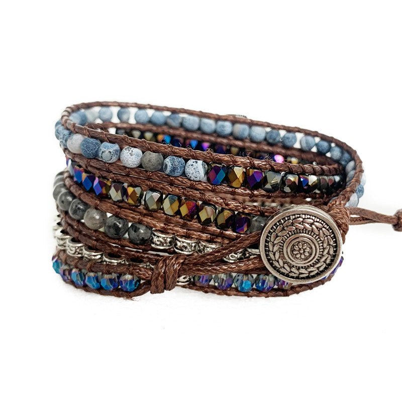 Agate Woven Bohemian Watch Band - Rhyme - and - Chain