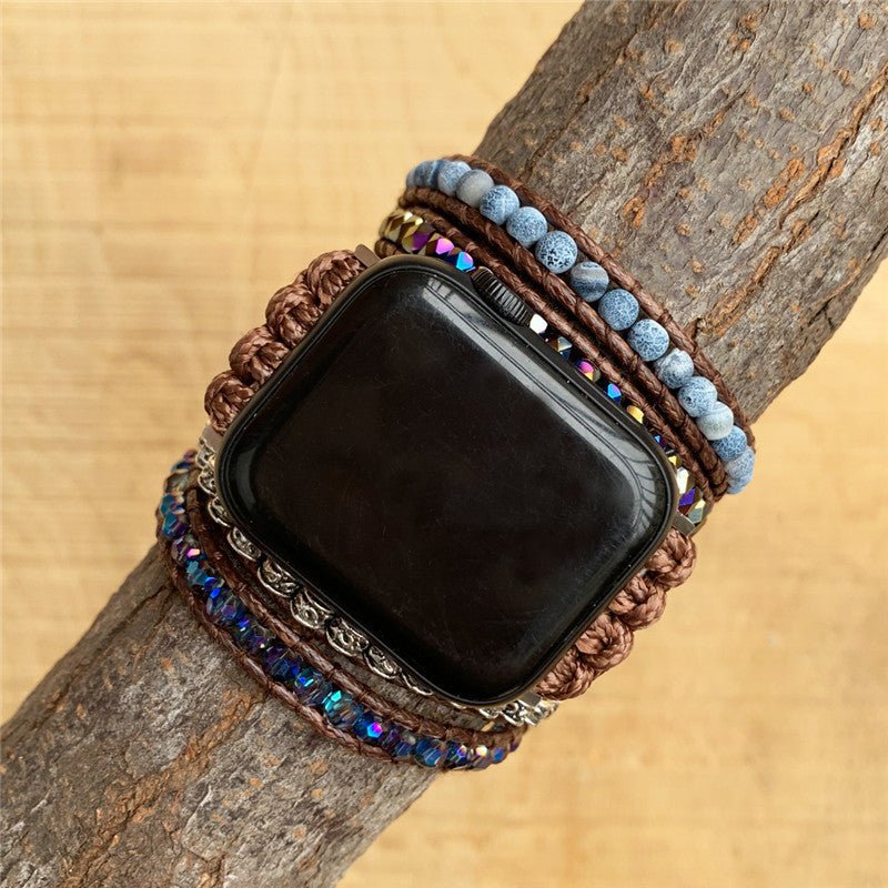 Agate Woven Bohemian Watch Band - Rhyme - and - Chain