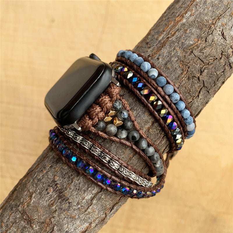 Agate Woven Bohemian Watch Band - Rhyme - and - Chain