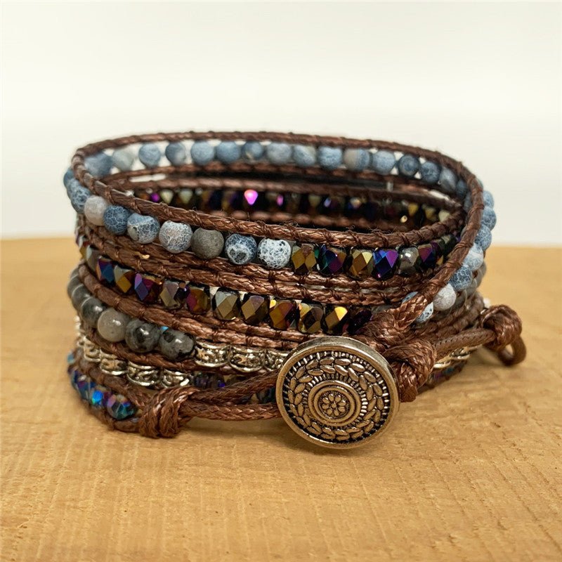 Agate Woven Bohemian Watch Band - Rhyme - and - Chain