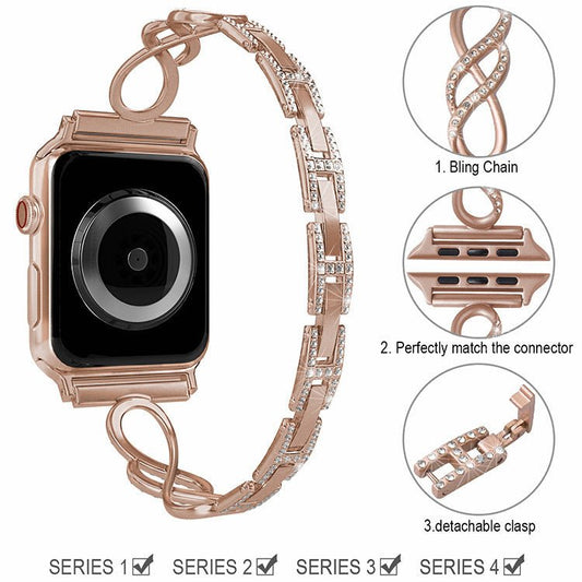 Applicable Metal Band Diamond Fashion Watch Band - Rhyme - and - Chain