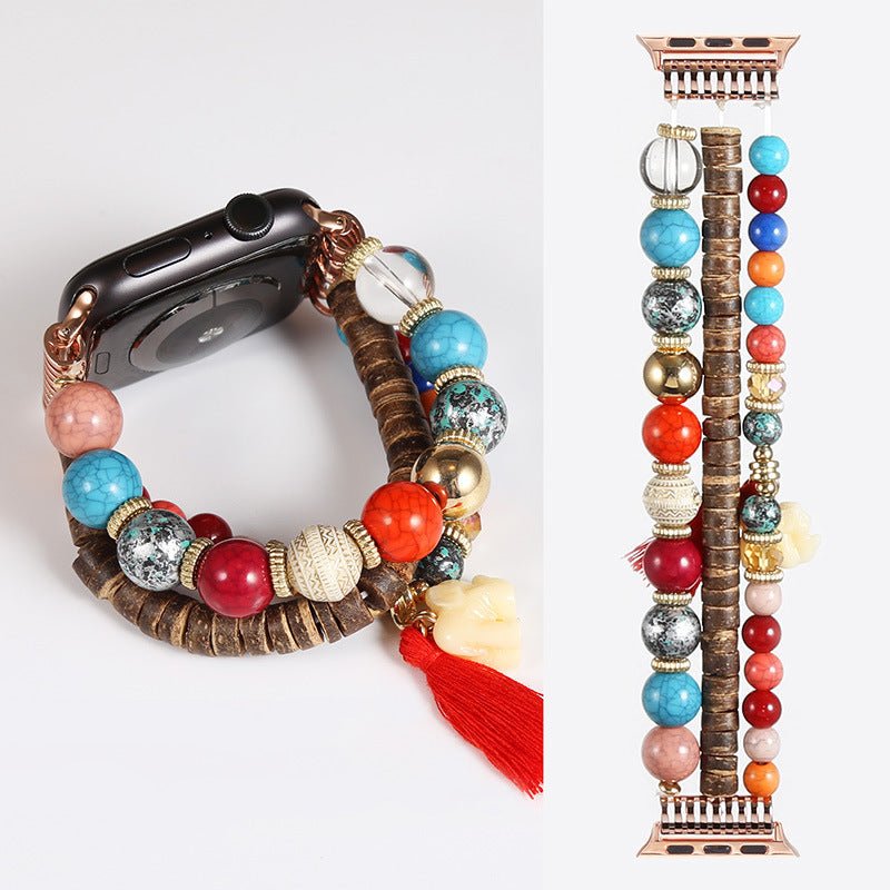 Bohemian Handmade Beaded Bracelet Watch Band - Rhyme - and - Chain