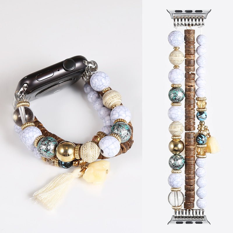 Bohemian Handmade Beaded Bracelet Watch Band - Rhyme - and - Chain