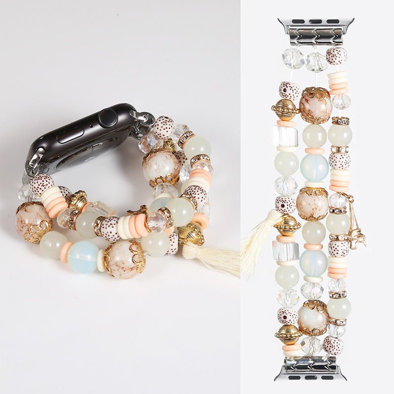 Bohemian Handmade Beaded Bracelet Watch Band - Rhyme - and - Chain