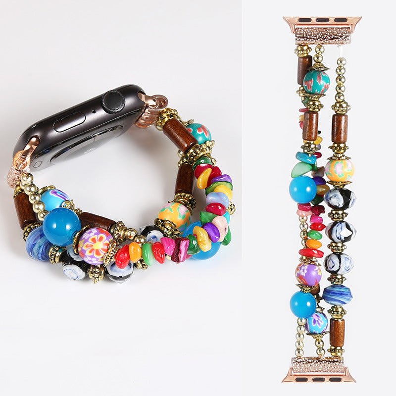 Bohemian Handmade Beaded Bracelet Watch Band - Rhyme - and - Chain