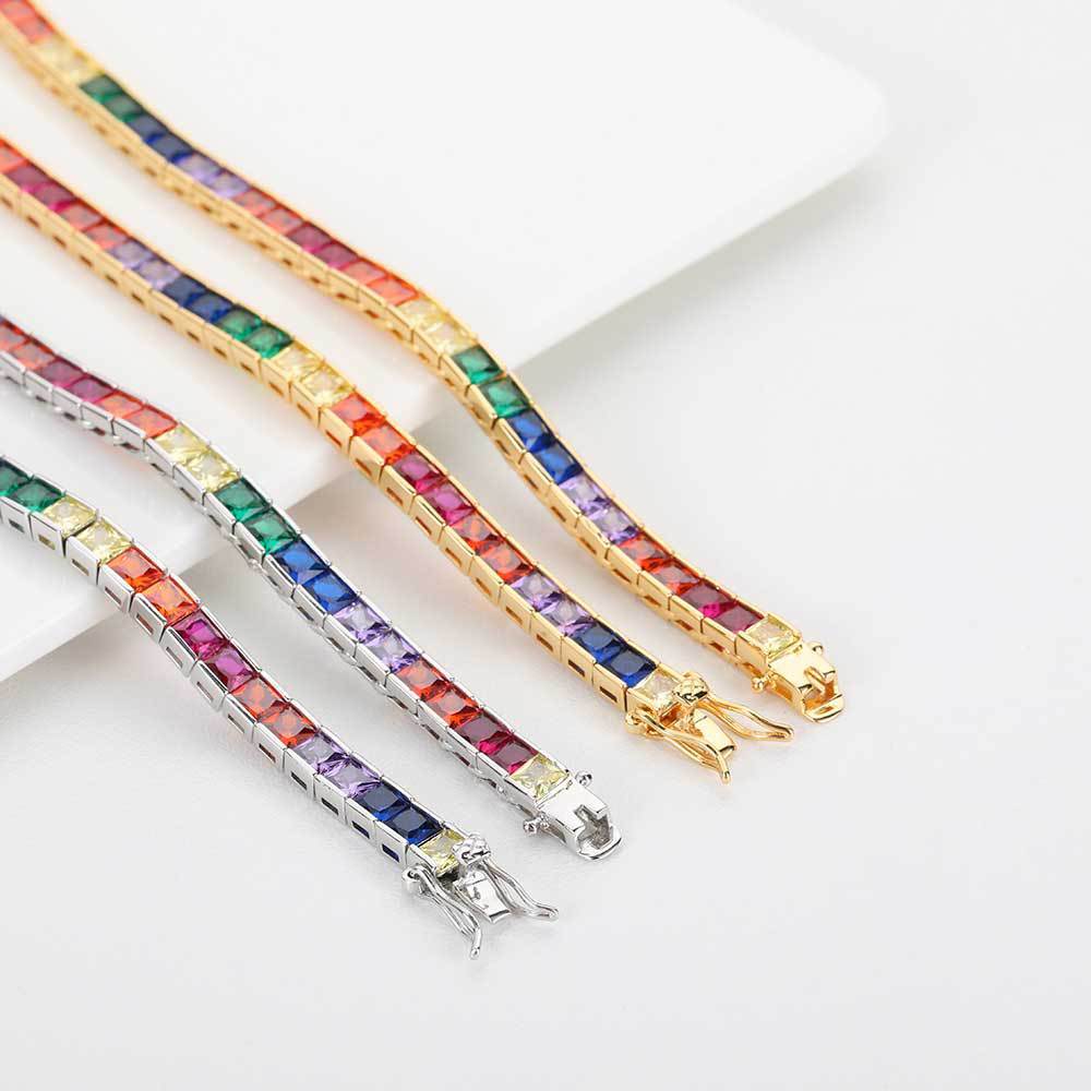 Bracelet 4mm Color Tennis Chain - Rhyme - and - Chain