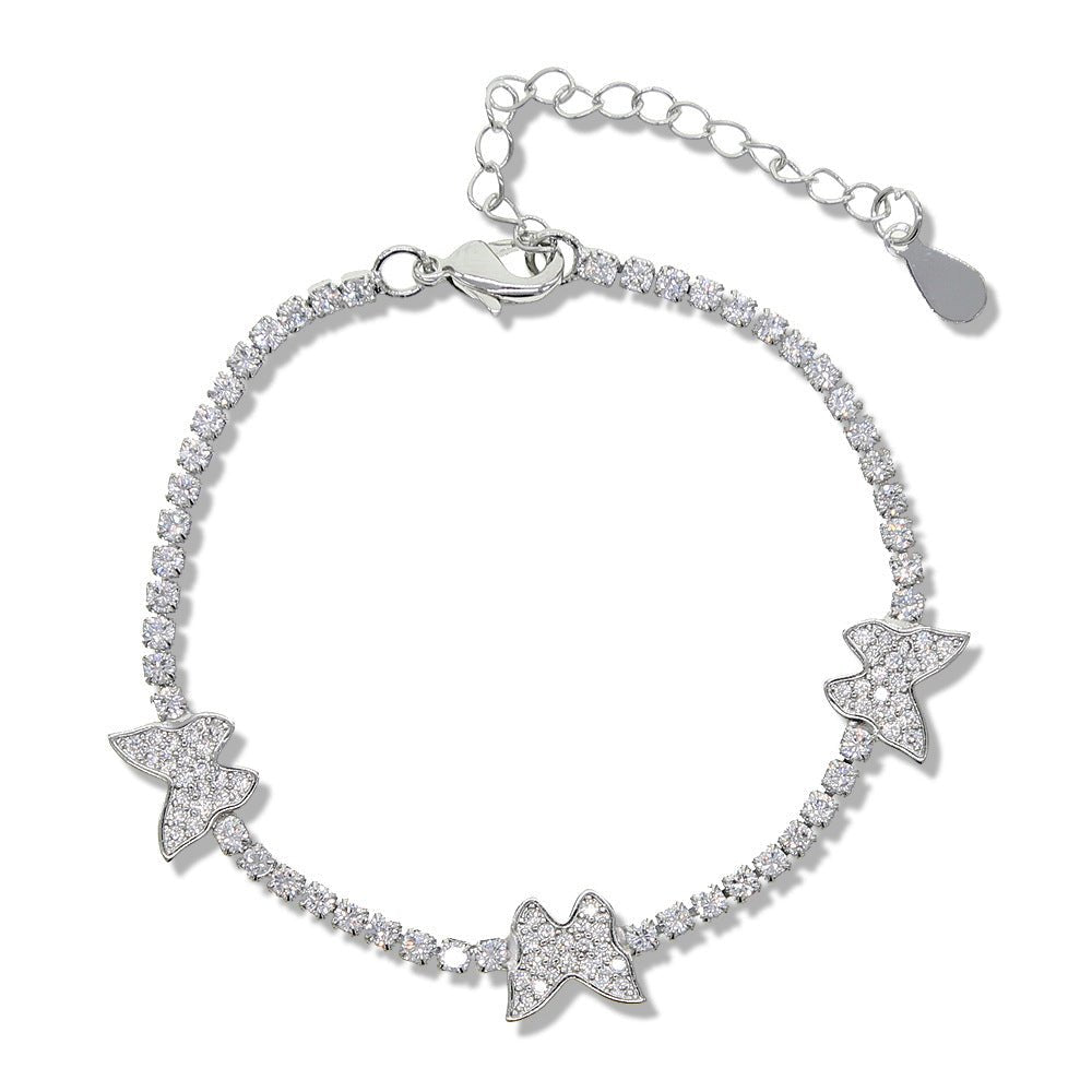 Butterfly Zircon Bracelet Blingbling - Rhyme - and - Chain