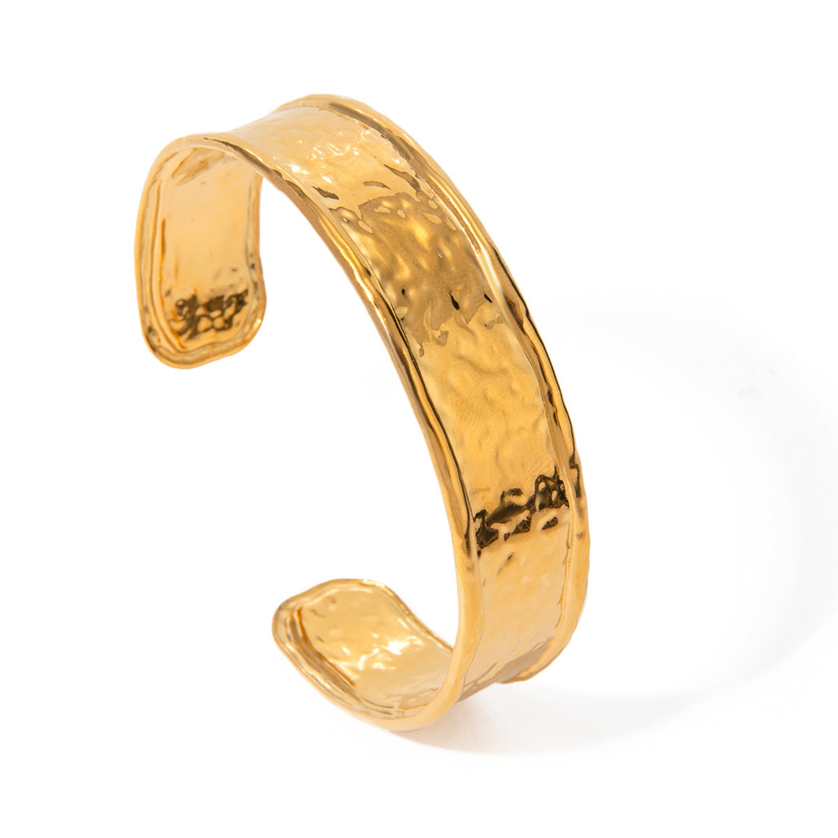 18K Gold Stainless Steel Wide Surface Bracelet High Sense