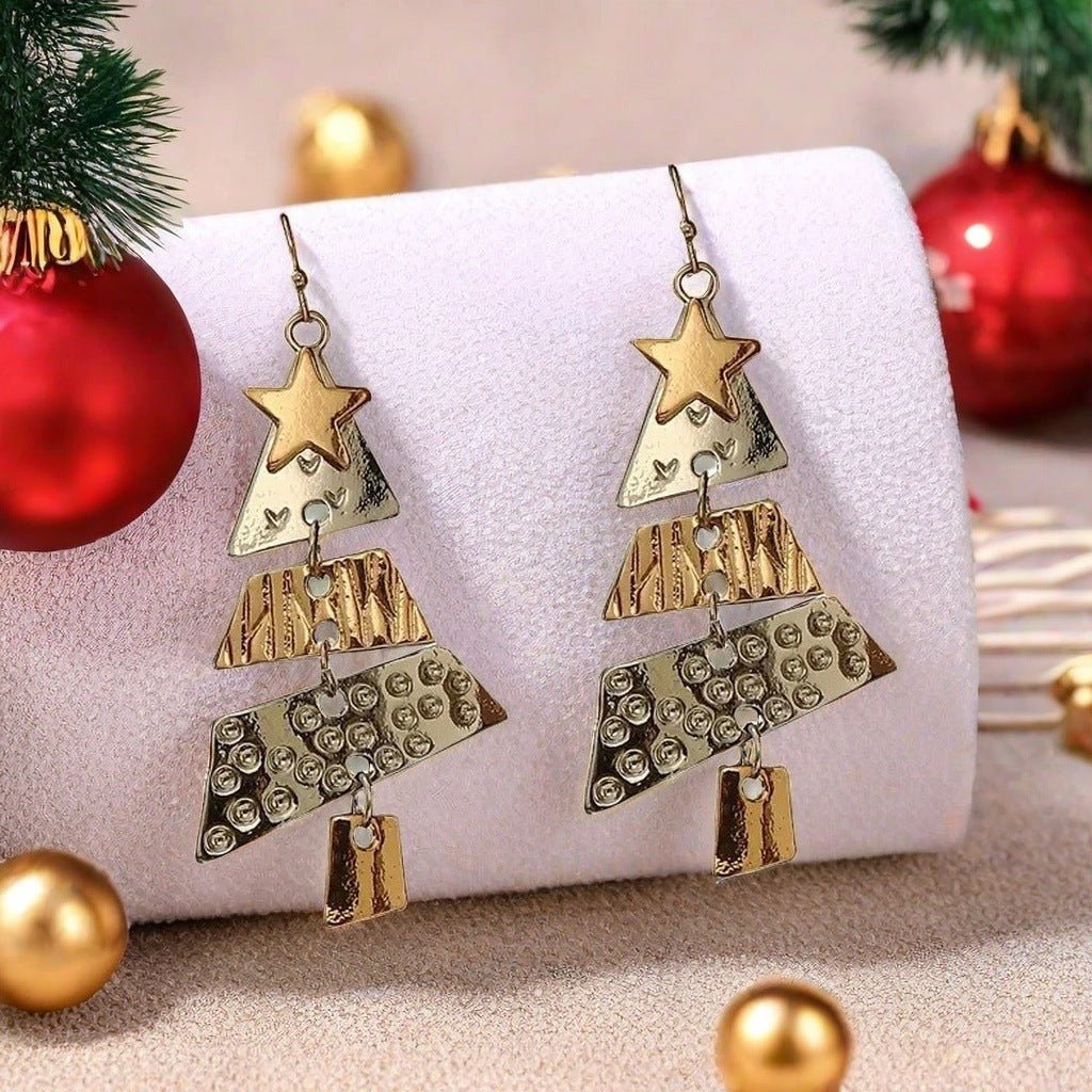 Christmas Tree Necklace And Earrings Fashion Pendant Necklace Suit - Rhyme-and-Chain