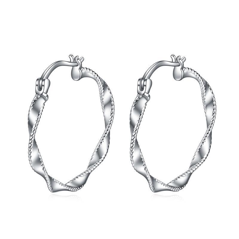 Circle Endless Hoop Earrings Twist Jewelry Gifts 30MM Hypoallergenic - Rhyme-and-Chain