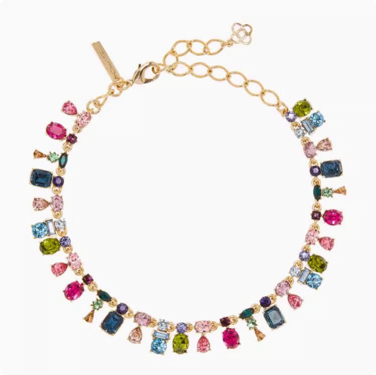 Color Crystal Color Combination Collar Bone Choker - Rhyme - and - Chain