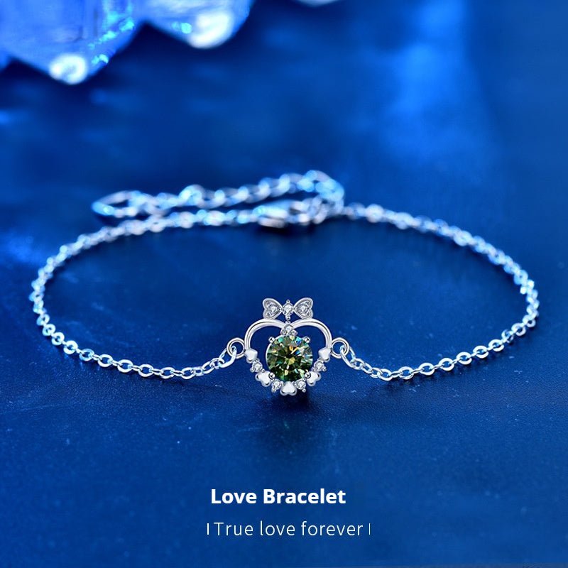 Colorful Moissanite Bracelet Love Bracelet - Rhyme - and - Chain