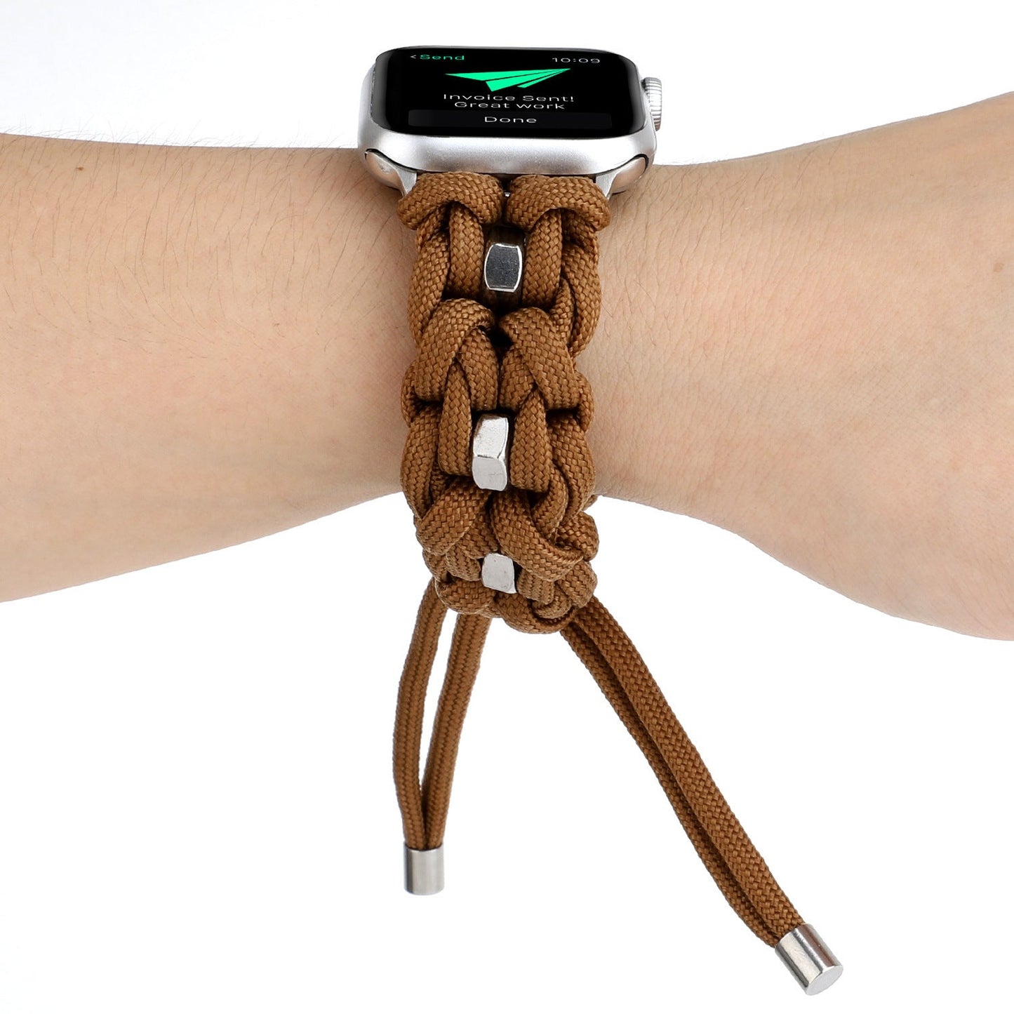 Compatible with Apple, Applicable Apple Watch Band Nylon StrapIwatch Outdoor Umbrella Cord Braided Strap - Rhyme - and - Chain