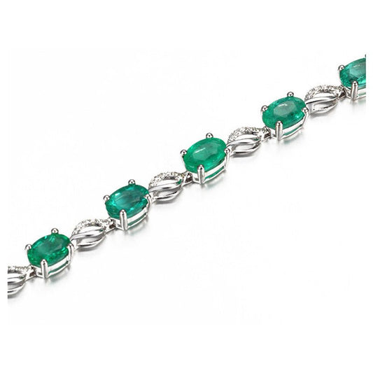 Creative Emerald Bracelet Emerald Silver Jewelry - Rhyme - and - Chain