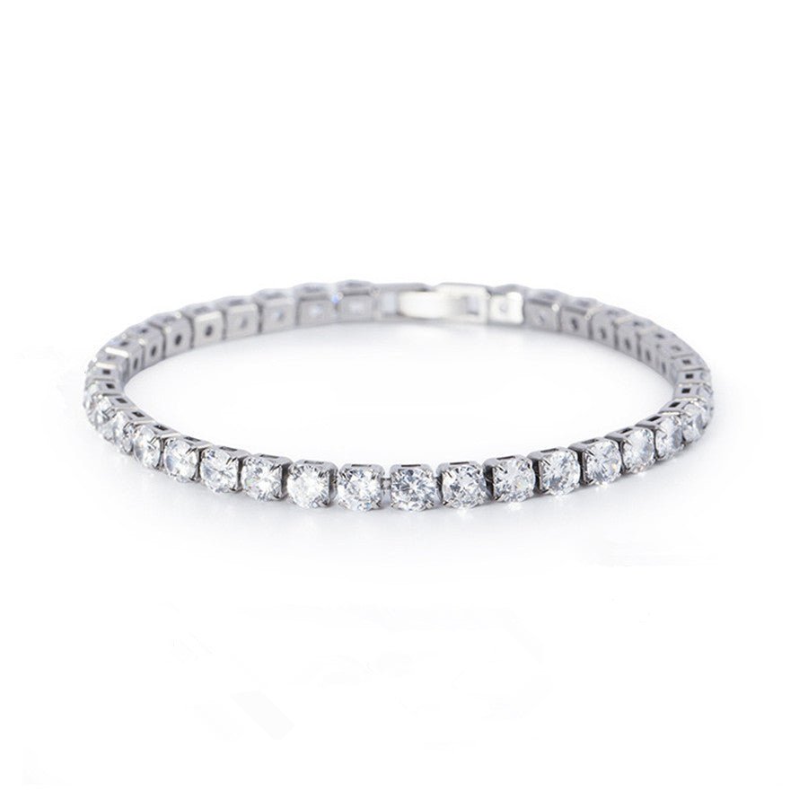 4mm Cubic Zirconia Classic Tennis Bracelet - Rhyme - and - Chain