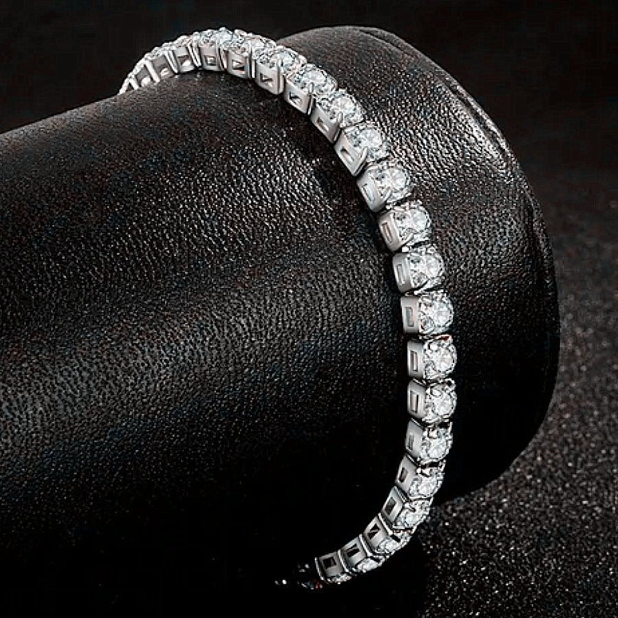 4mm Cubic Zirconia Classic Tennis Bracelet - Rhyme - and - Chain