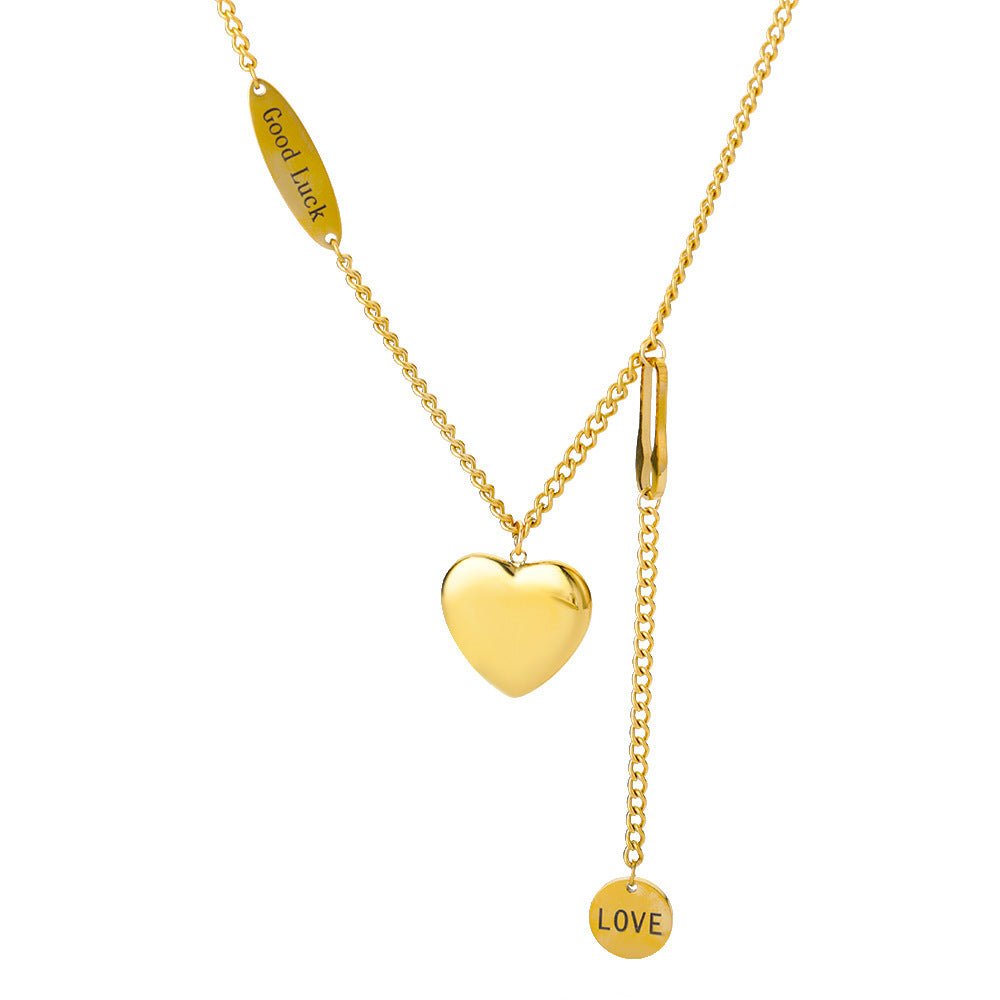 Fashion Jewelry Multilayer Heart Pendant Necklaces - Rhyme - and - Chain