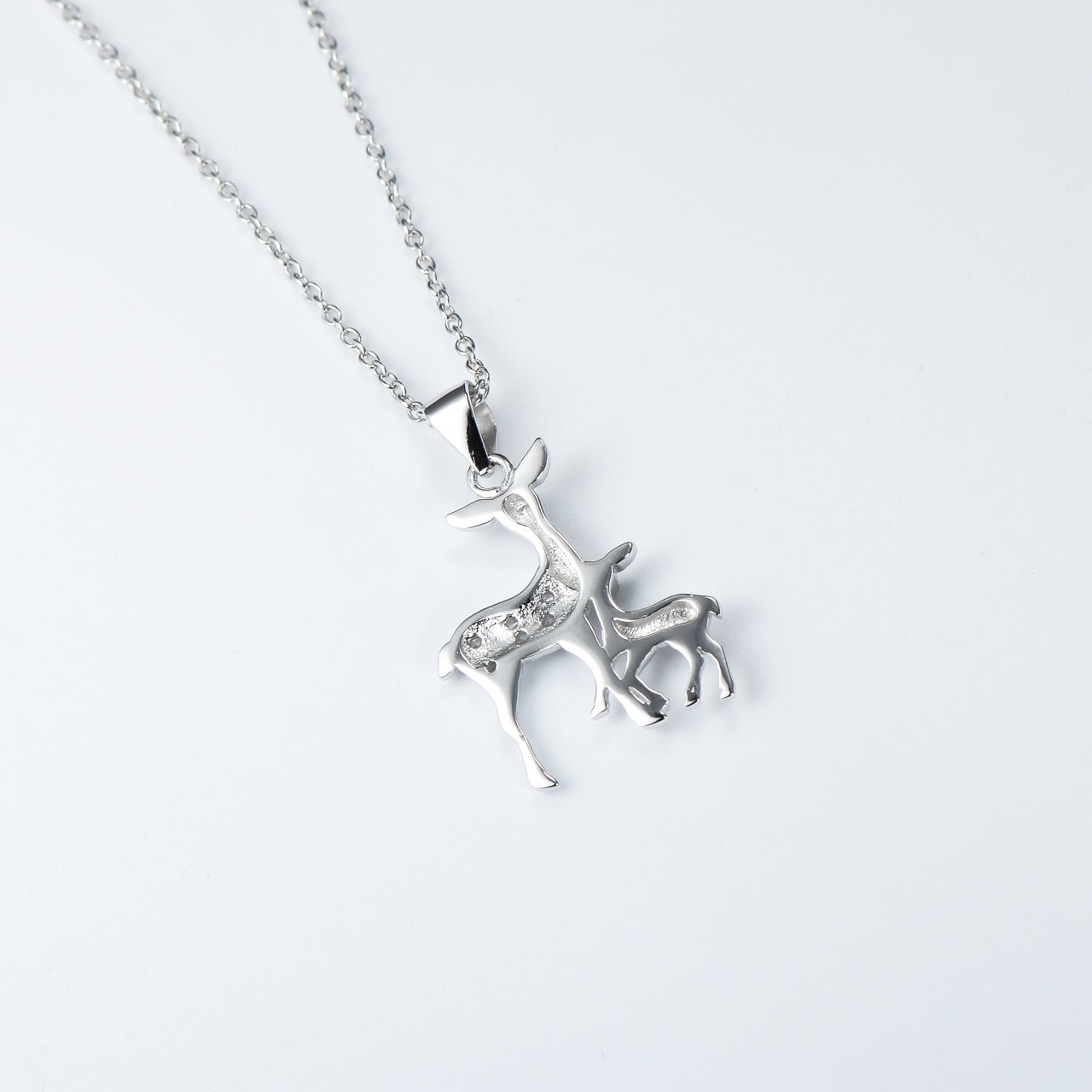 Fawn Pendant 925 Silver Necklace - Rhyme - and - Chain