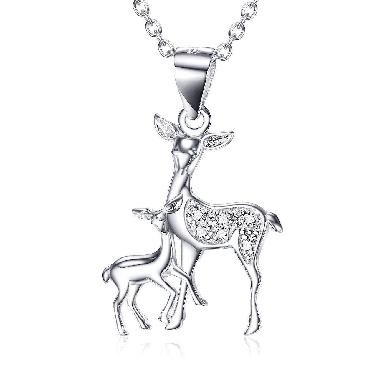 Fawn Pendant 925 Silver Necklace - Rhyme - and - Chain