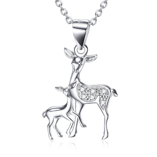 Fawn Pendant 925 Silver Necklace - Rhyme - and - Chain