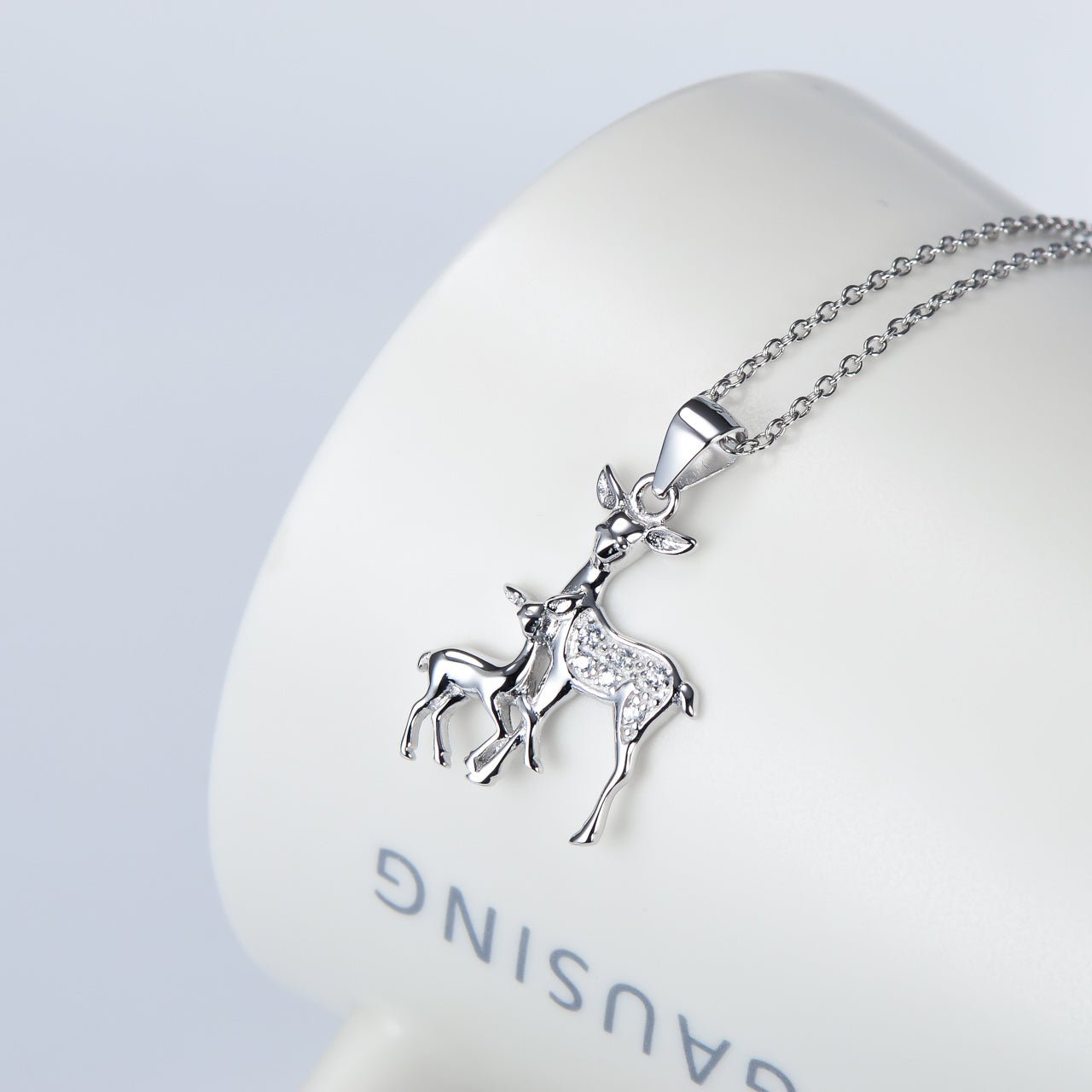 Fawn Pendant 925 Silver Necklace - Rhyme - and - Chain