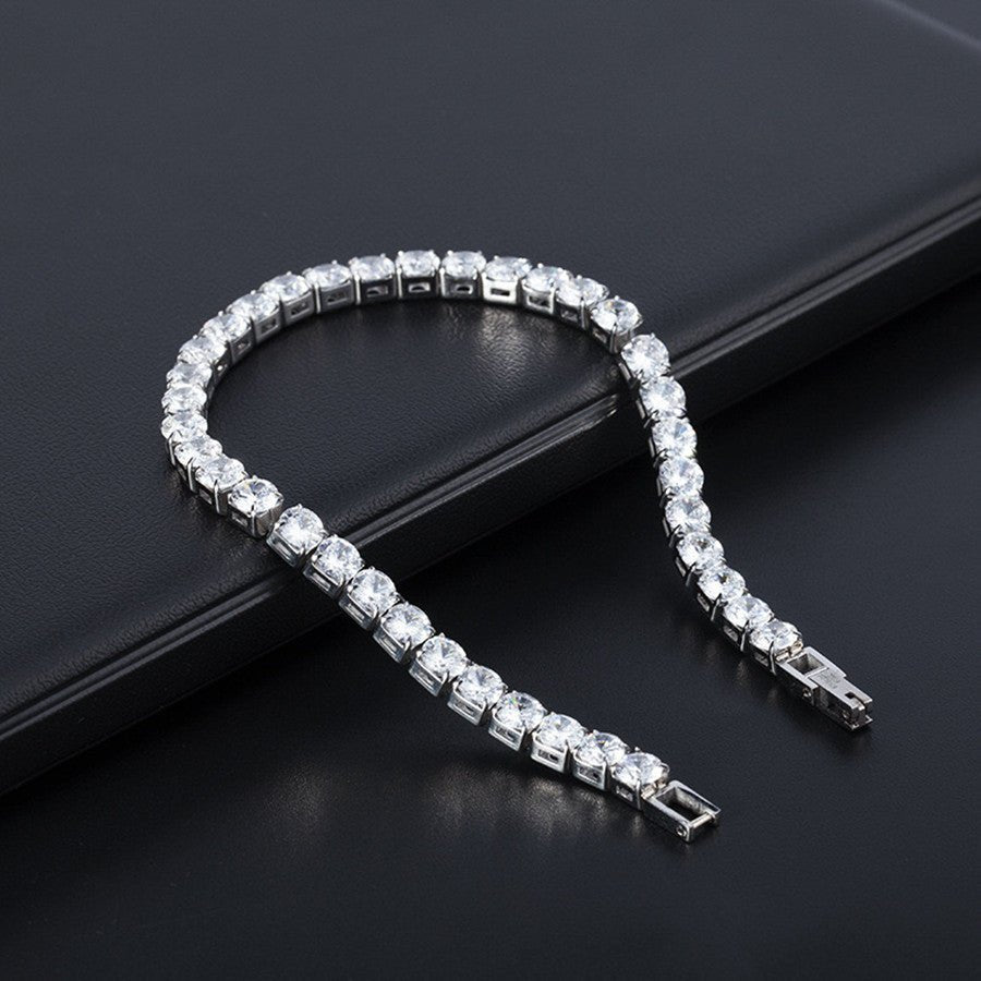 4mm Cubic Zirconia Classic Tennis Bracelet - Rhyme - and - Chain