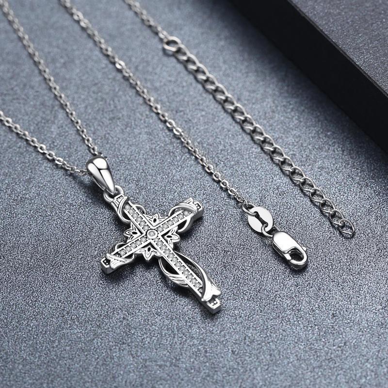 925 Sterling Silver for Women Cross Pendant Cross Jewelry Cross Necklace - Rhyme - and - Chain