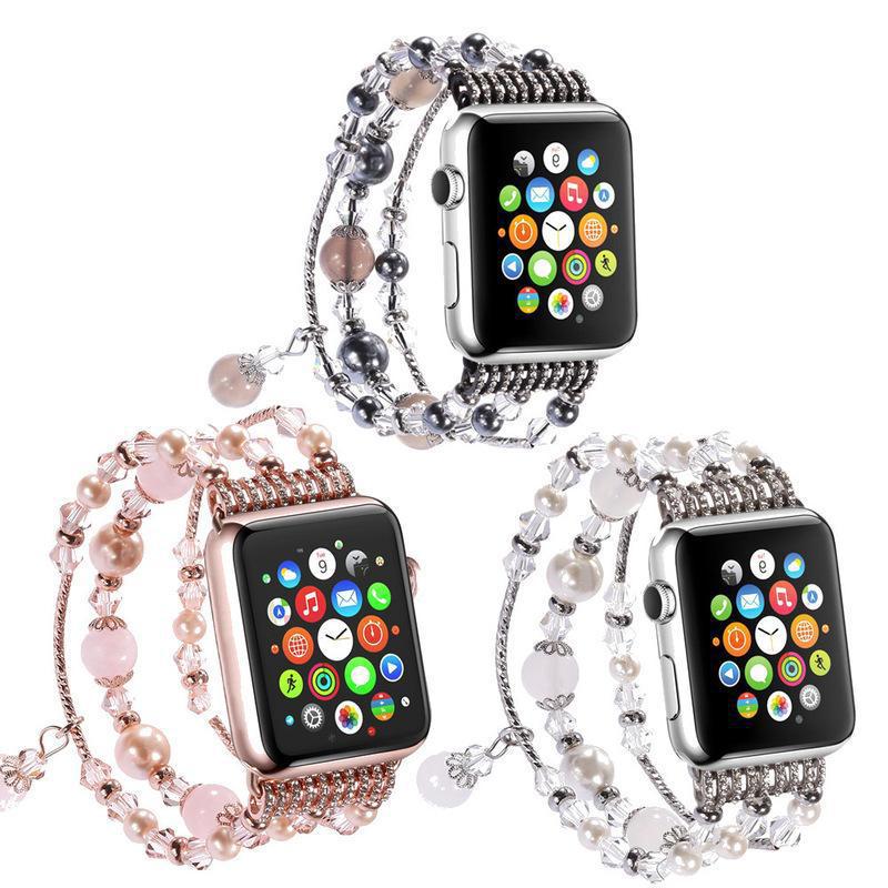 For Apple iWatch1/2/3/4/5/6 se 7th Generation Beaded Agate Jewelry Strap Watch Chain - Rhyme - and - Chain