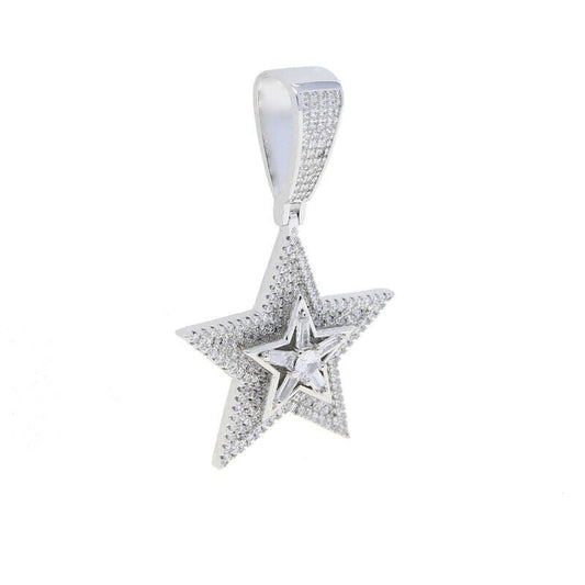 Hip Hop Colorful Rotatable Star Pendant Necklace Jewelry - Rhyme-and-Chain