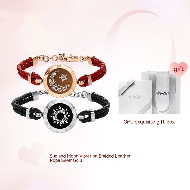 Long Distance Touch Bracelets for Couples Vibration Light up - Rhyme - and - Chain